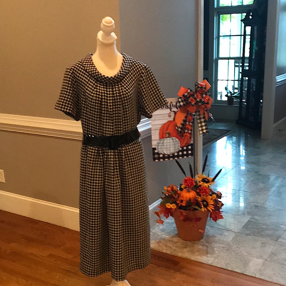 Eliza J plus size houndstooth winter dress